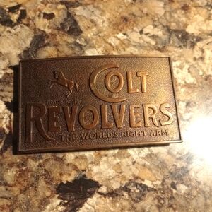 Colt Revolvers Belt Buckle The World's Right Arm Belt Buckle Rifle Gun Firearm